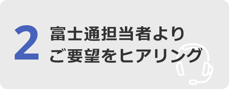 2. 富士通担当者よりご要望をヒアリング