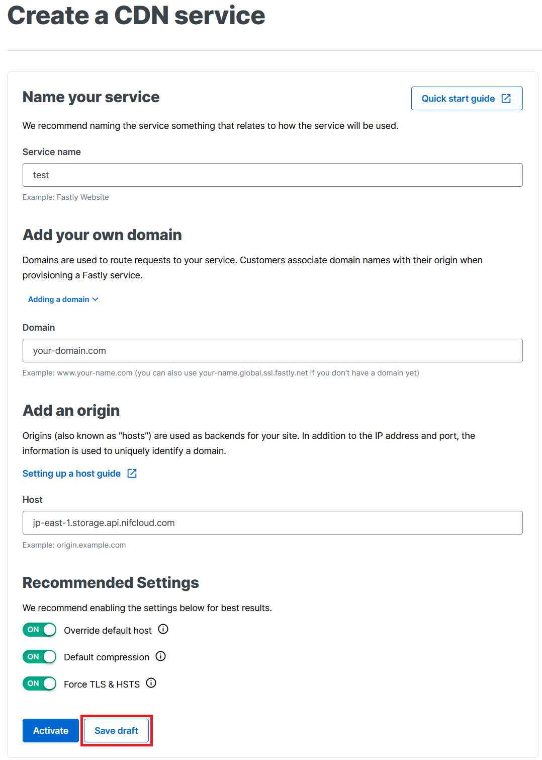 service config