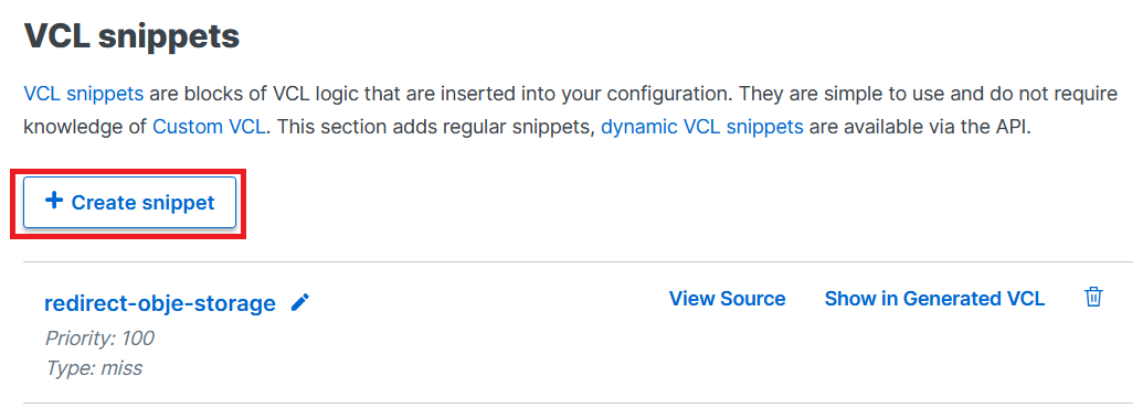 second vcl snippets
